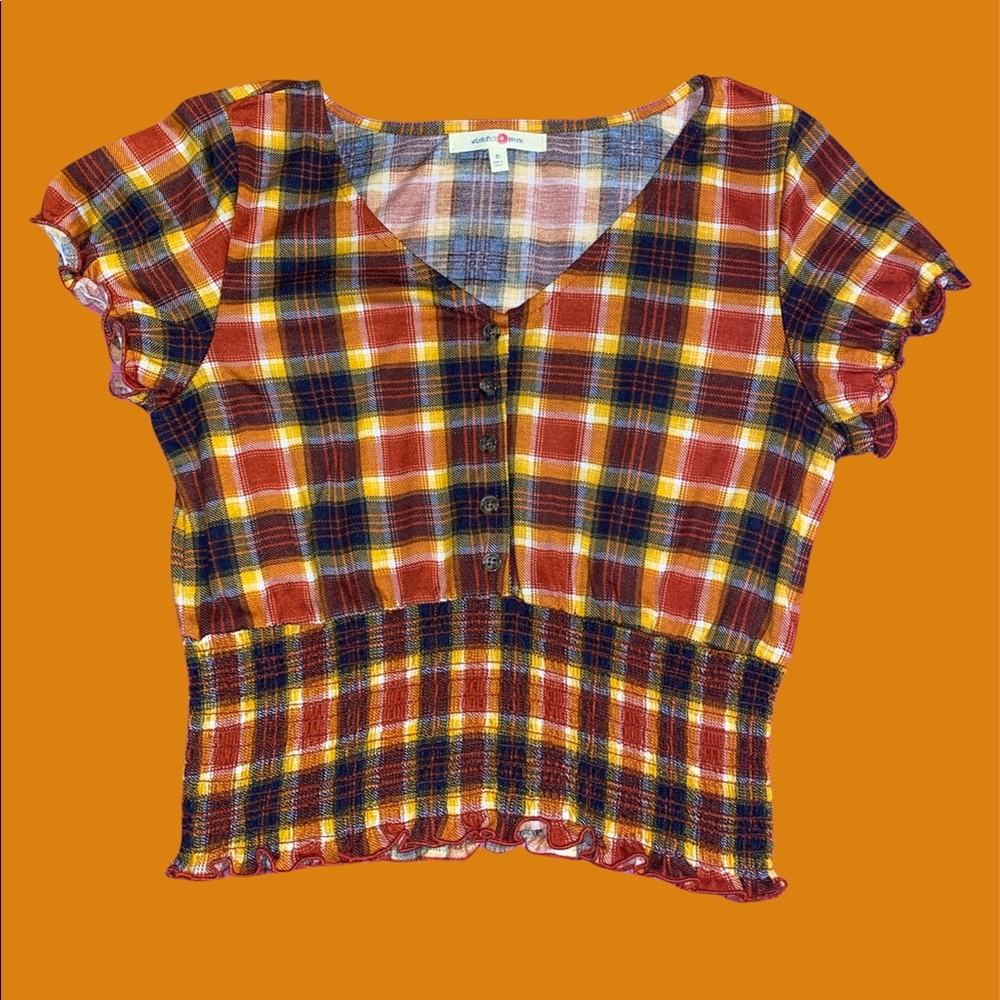 Wishful Park Medium Plaid Top